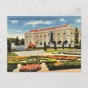 Italian Gardens, Newport, Rhode Island Postcard