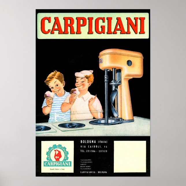 Italian Gelato Ad Poster (Front)