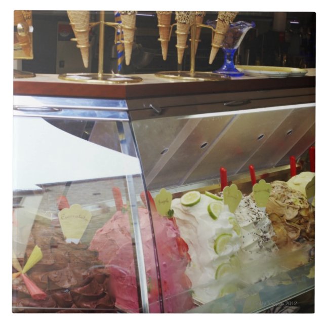 Italian gelato in display case tile (Front)