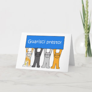 Italian get well son, Guarisci presto. Card