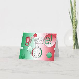 Italian Gifts : Thank You / Grazie Face Card