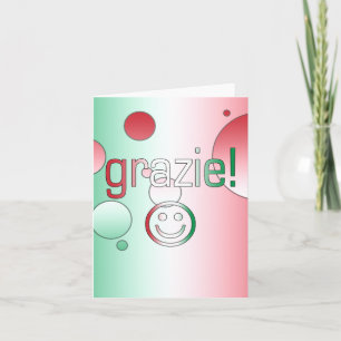 Italian Gifts : Thank You / Grazie Face Card