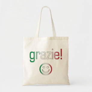 Italian Gifts : Thank You / Grazie Face Tote Bag