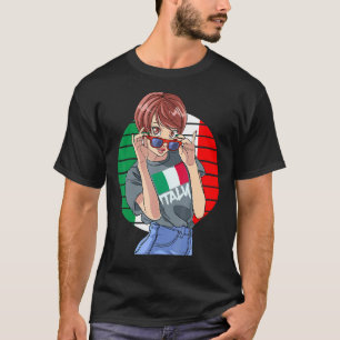 Italian Girl Italia Flag Italy Pride Italiano Wome T-Shirt