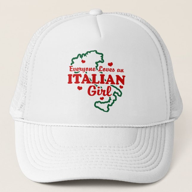 Italian Girl Trucker Hat (Front)