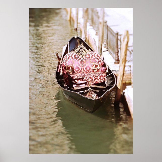 Italian gondola boat in Venice photograph print (Front)
