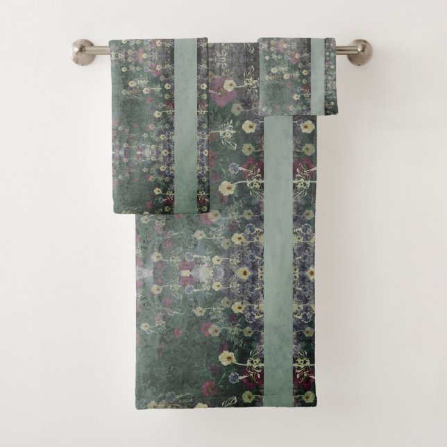 Italian Gothic Floral Bath Towel Set (Insitu)