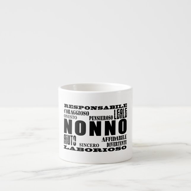 Italian Grandfathers : Qualities Espresso Cup (Front)