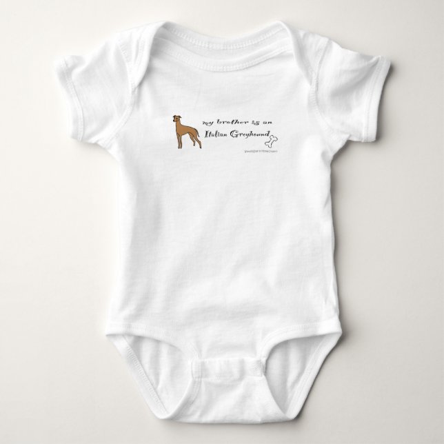 italian greyhound baby bodysuit (Front)