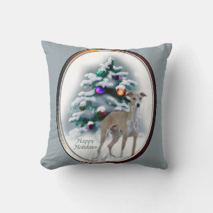 Italian Greyhound Christmas Cushion