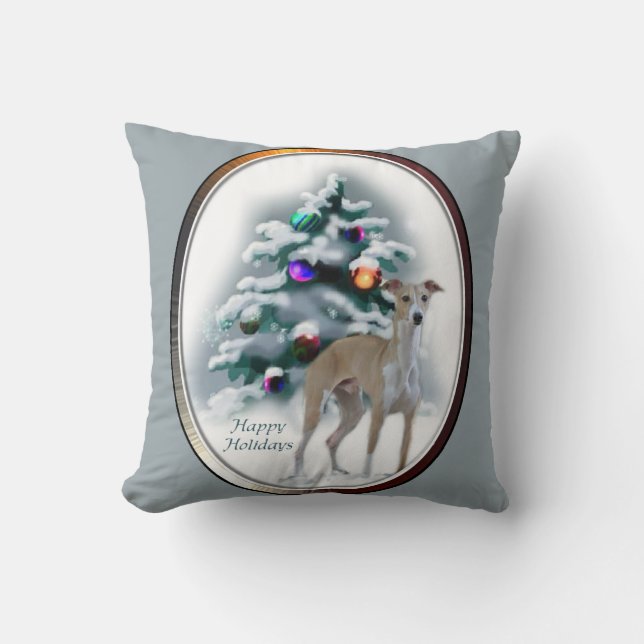 Italian Greyhound Christmas Cushion (Front)