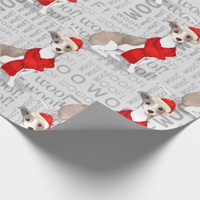 Italian Greyhound Christmas for Dog Lovers Wrapping Paper (Corner)