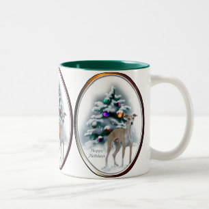 Italian Greyhound Christmas Gifts Two-Tone Coffee Mug