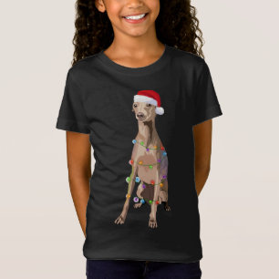 Italian Greyhound Christmas Lights Xmas Dog Lover T-Shirt