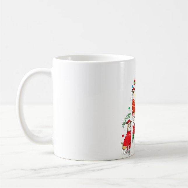 Italian Greyhound Christmas Ornament Tree Dog Mom Coffee Mug (Left)