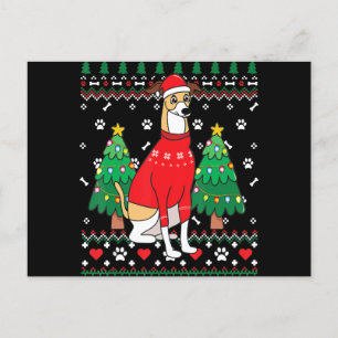 italian greyhound christmas ornament tree xmas dog invitation postcard