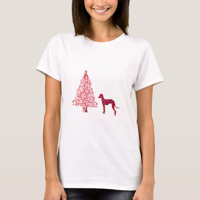 Italian Greyhound Christmas T Shirt (Front)
