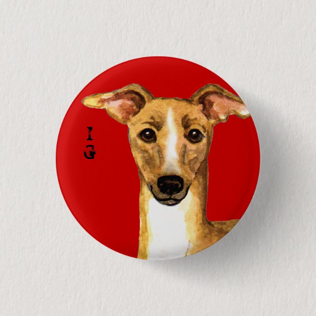 Italian Greyhound Colour Block 3 Cm Round Badge (Front)