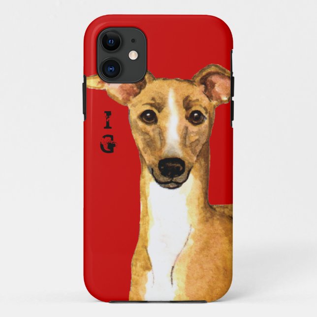 Italian Greyhound Colour Block Case-Mate iPhone Case (Back)