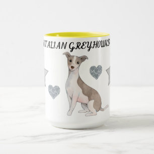 ITALIAN GREYHOUND COMBO TWO TONED MUG. MUG