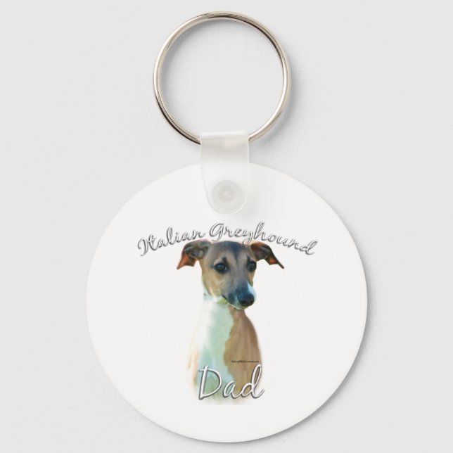 Italian Greyhound Dad 2 Key Ring (Front)