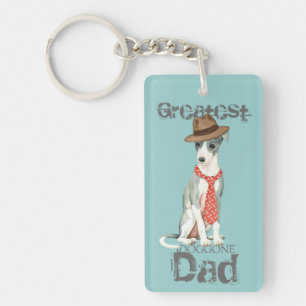 Italian Greyhound Dad Key Ring