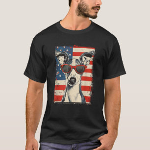 Italian Greyhound Dog 4th July America USA Flag Pa T-Shirt
