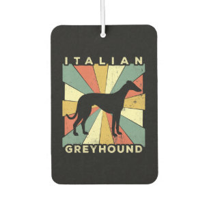 italian greyhound dog 70s gift car air freshener