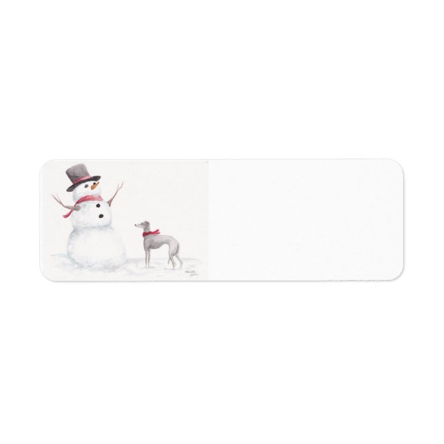 Italian Greyhound Dog Art Return Address Labels (Front)