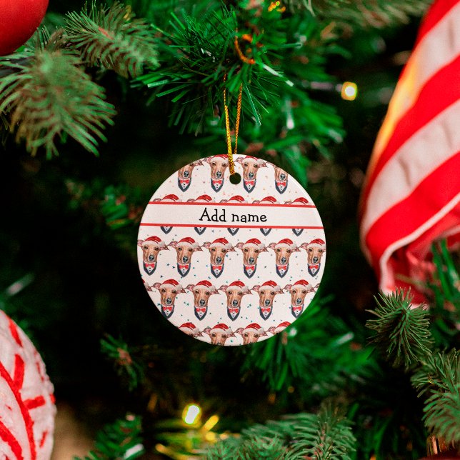 Italian Greyhound Dog Breed Christmas Ceramic Tree Decoration (Creator Uploaded)