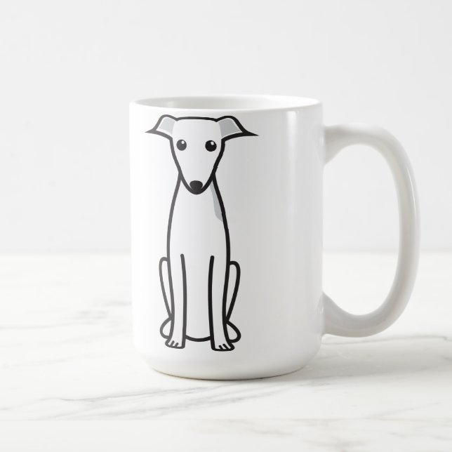 Italian Greyhound Dog Cartoon Coffee Mug (Right)