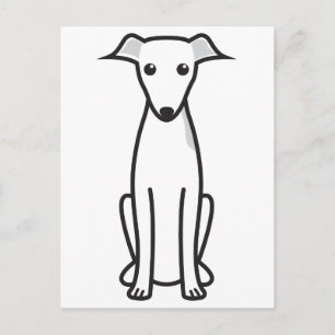 Italian Greyhound Dog Cartoon Postcard