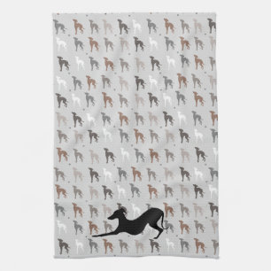 Italian Greyhound Dog Kitchen Towel, Iggy Rescue Tea Towel