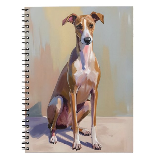 Italian Greyhound Dog Painting Notebook (Front)