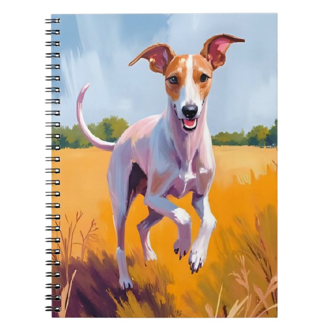 Italian Greyhound Dog Painting Pet Notebook (Front)