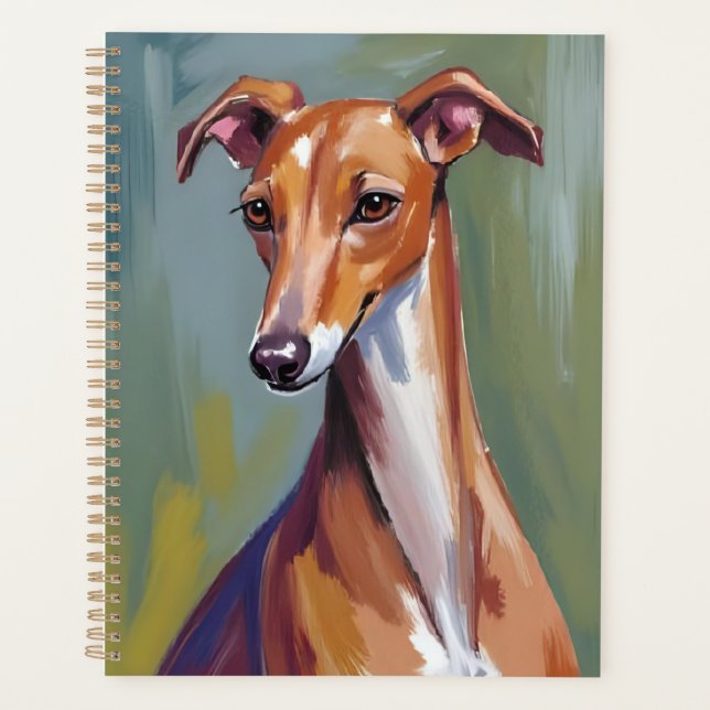 Italian Greyhound Dog Painting Planner (Front)