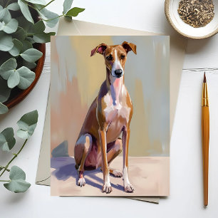 Italian Greyhound Dog Painting Postcard
