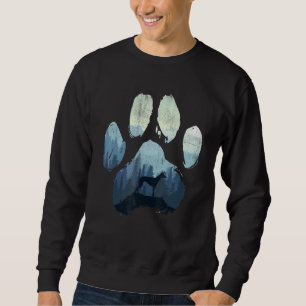 Italian Greyhound Dog Paw Mum Dad Mountains Sweatshirt