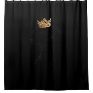 Italian Greyhound Dog Wearing Crown T-Shirt Shower Curtain
