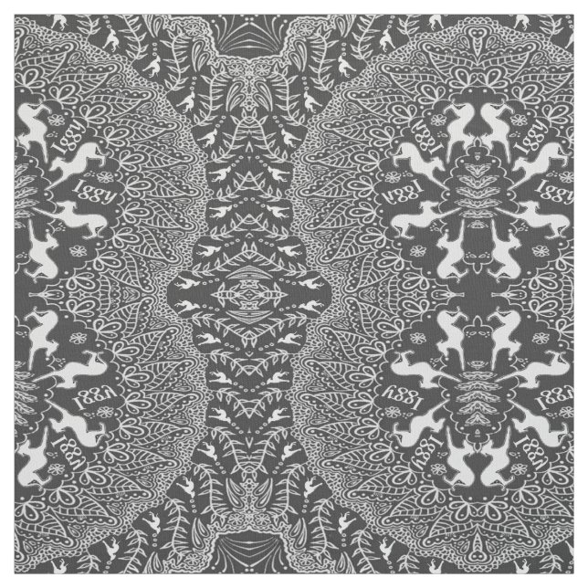 Italian Greyhound Fabric Pattern Joann Fabric Iggy (Swatch)