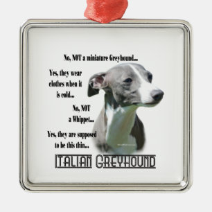 Italian Greyhound FAQ Keychain Metal Tree Decoration