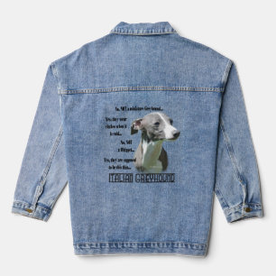 Italian Greyhound FAQ T-shirt Denim Jacket