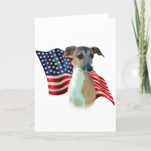 Italian Greyhound Flag Card