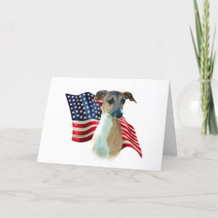 Italian Greyhound Flag Card