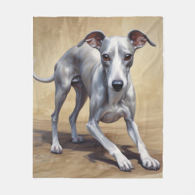 Italian Greyhound Fleece Blanket (Front)