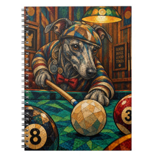 Italian Greyhound, Geometric Mosaic Notebook