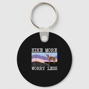 Italian greyhound hike more worry less graphic key ring