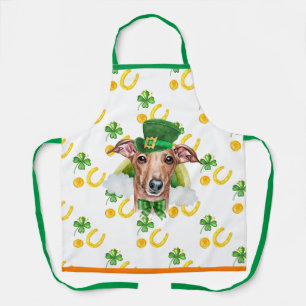 Italian Greyhound Home Decor St Patrick's Day Dog Apron