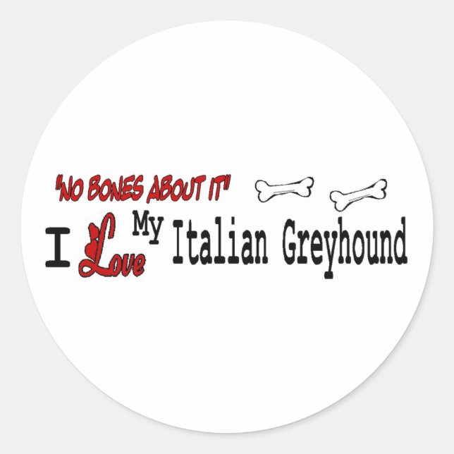 Italian Greyhound (I Love) Sticker (Front)