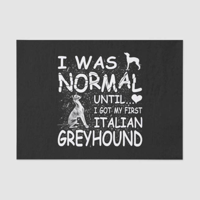 italian greyhound  i was normal until dirty design tissue paper (Front)